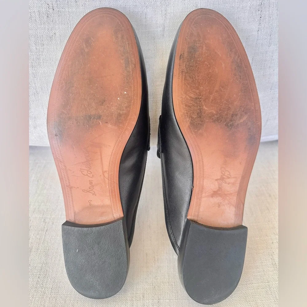 Sam Edelman Black Leather Tassel Mule Loafers – Size 8 - Picture 3 of 3